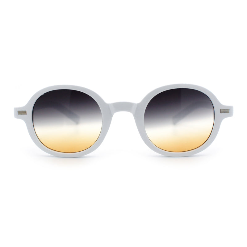 Vintage Vibe Hipster Fashion Round Plastic Horn Rim Sunglasses