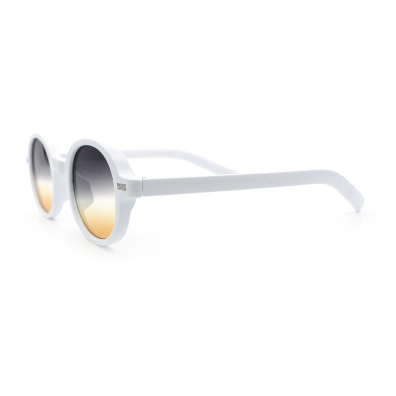 Vintage Vibe Hipster Fashion Round Plastic Horn Rim Sunglasses