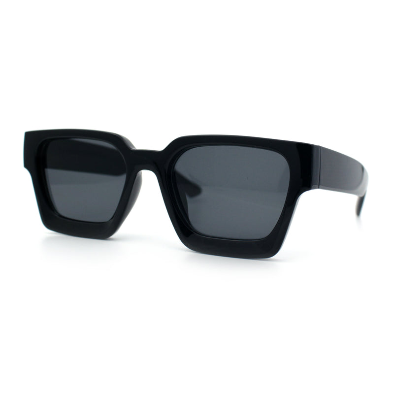 Womens Mod Pop Color Beveled Thick Horn Rim Plastic Fashion Sunglasses