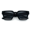 Womens Mod Pop Color Beveled Thick Horn Rim Plastic Fashion Sunglasses