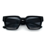 Womens Mod Pop Color Beveled Thick Horn Rim Plastic Fashion Sunglasses