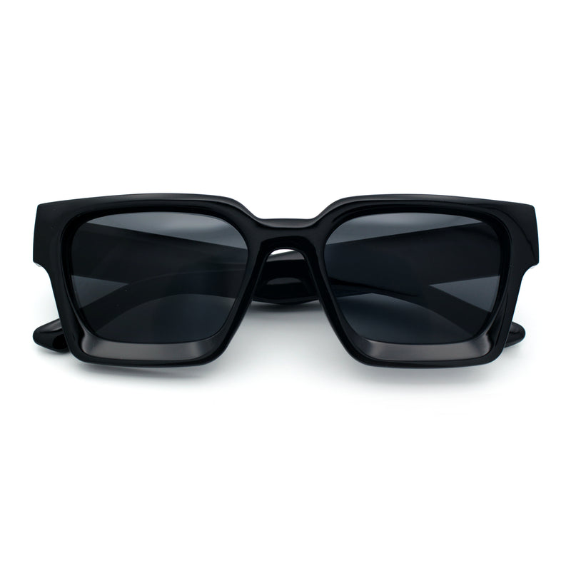 Womens Mod Pop Color Beveled Thick Horn Rim Plastic Fashion Sunglasses