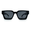 Womens Mod Pop Color Beveled Thick Horn Rim Plastic Fashion Sunglasses