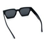 Womens Mod Pop Color Beveled Thick Horn Rim Plastic Fashion Sunglasses