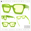 Womens Mod Pop Color Beveled Thick Horn Rim Plastic Fashion Sunglasses