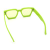 Womens Mod Pop Color Beveled Thick Horn Rim Plastic Fashion Sunglasses