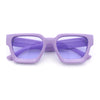 Womens Mod Pop Color Beveled Thick Horn Rim Plastic Fashion Sunglasses