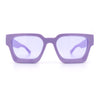 Womens Mod Pop Color Beveled Thick Horn Rim Plastic Fashion Sunglasses