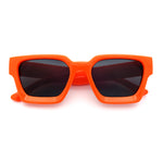 Womens Mod Pop Color Beveled Thick Horn Rim Plastic Fashion Sunglasses