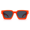 Womens Mod Pop Color Beveled Thick Horn Rim Plastic Fashion Sunglasses
