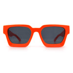 Womens Mod Pop Color Beveled Thick Horn Rim Plastic Fashion Sunglasses