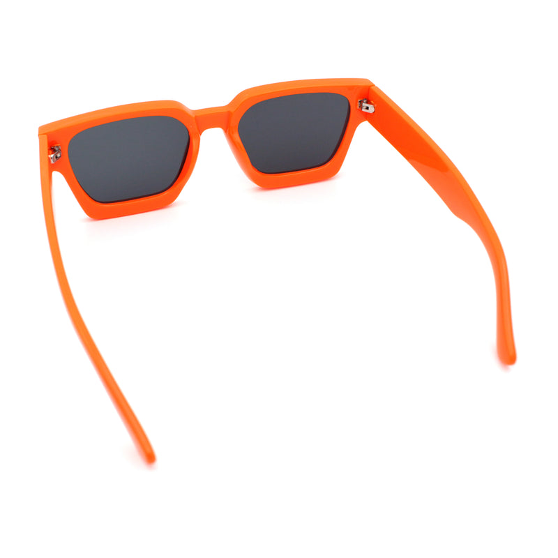 Womens Mod Pop Color Beveled Thick Horn Rim Plastic Fashion Sunglasses