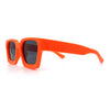 Womens Mod Pop Color Beveled Thick Horn Rim Plastic Fashion Sunglasses
