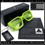 Womens Mod Pop Color Beveled Thick Horn Rim Plastic Fashion Sunglasses
