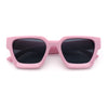 Womens Mod Pop Color Beveled Thick Horn Rim Plastic Fashion Sunglasses