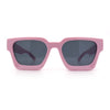 Womens Mod Pop Color Beveled Thick Horn Rim Plastic Fashion Sunglasses