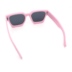 Womens Mod Pop Color Beveled Thick Horn Rim Plastic Fashion Sunglasses