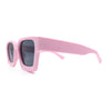 Womens Mod Pop Color Beveled Thick Horn Rim Plastic Fashion Sunglasses