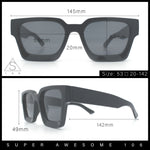 Womens Mod Pop Color Beveled Thick Horn Rim Plastic Fashion Sunglasses