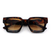 Womens Mod Pop Color Beveled Thick Horn Rim Plastic Fashion Sunglasses