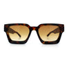 Womens Mod Pop Color Beveled Thick Horn Rim Plastic Fashion Sunglasses