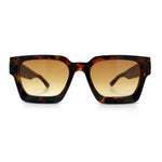 Womens Mod Pop Color Beveled Thick Horn Rim Plastic Fashion Sunglasses
