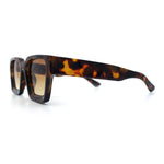 Womens Mod Pop Color Beveled Thick Horn Rim Plastic Fashion Sunglasses
