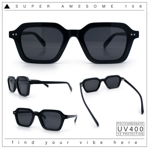 Gentlemanly Hipster Boho Horn Rim Retro Plastic Hustler Sunglasses