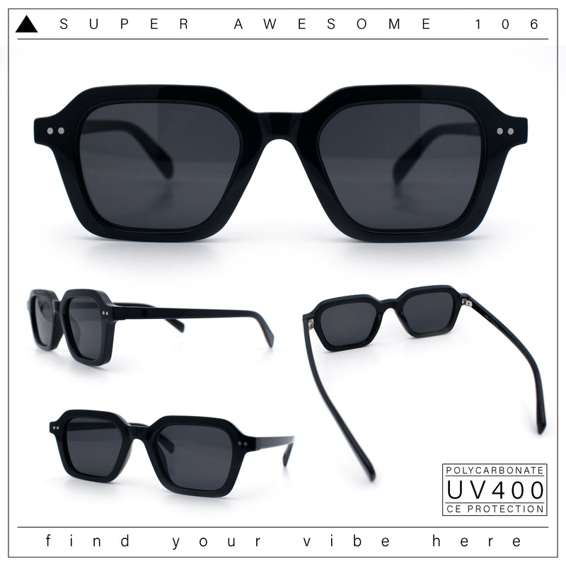 Gentlemanly Hipster Boho Horn Rim Retro Plastic Hustler Sunglasses