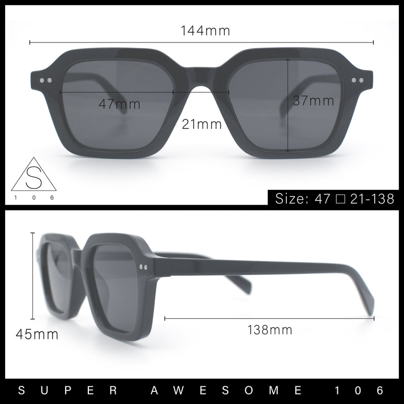 Gentlemanly Hipster Boho Horn Rim Retro Plastic Hustler Sunglasses