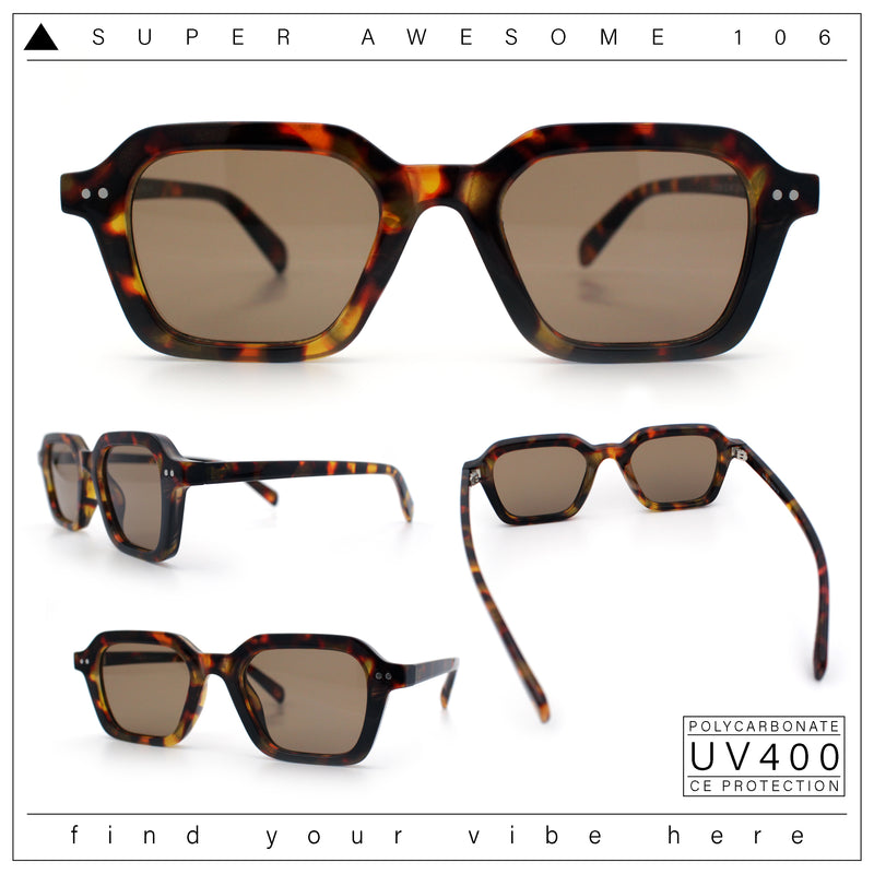 Gentlemanly Hipster Boho Horn Rim Retro Plastic Hustler Sunglasses