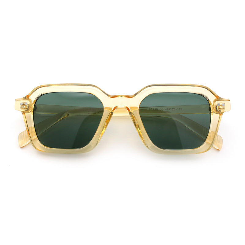 Gentlemanly Hipster Boho Horn Rim Retro Plastic Hustler Sunglasses