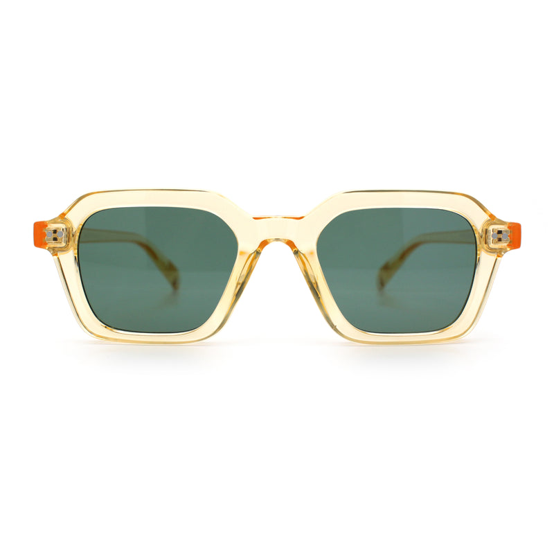 Gentlemanly Hipster Boho Horn Rim Retro Plastic Hustler Sunglasses