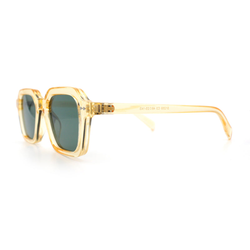 Gentlemanly Hipster Boho Horn Rim Retro Plastic Hustler Sunglasses