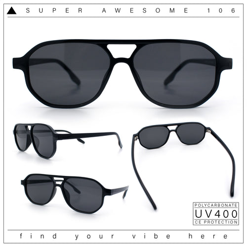 Boho Thin Plastic Racer Retro Color Hipster Fashion Sunglasses
