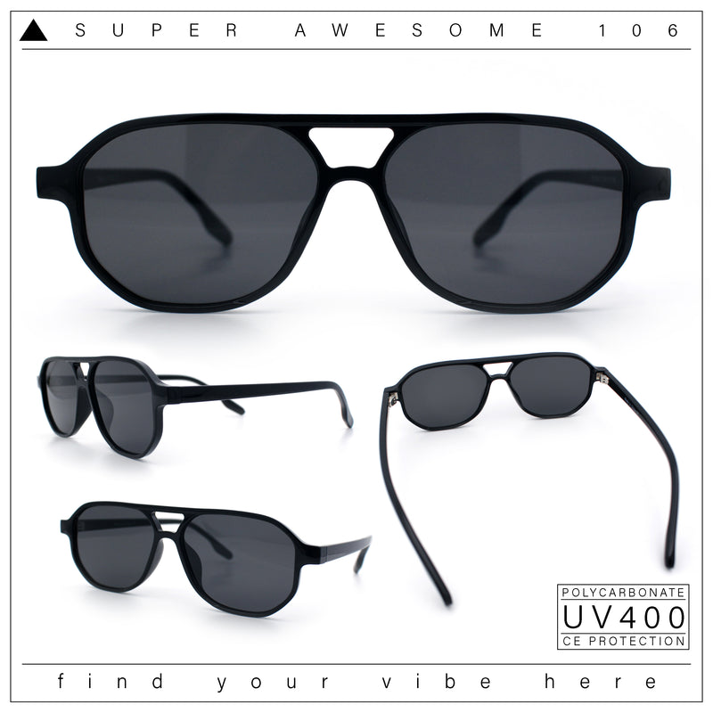 Boho Thin Plastic Racer Retro Color Hipster Fashion Sunglasses