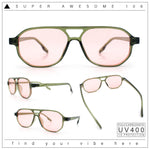 Boho Thin Plastic Racer Retro Color Hipster Fashion Sunglasses