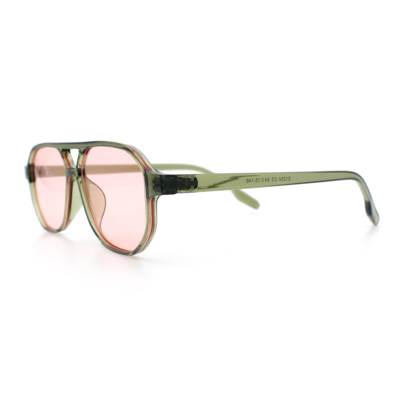 Boho Thin Plastic Racer Retro Color Hipster Fashion Sunglasses