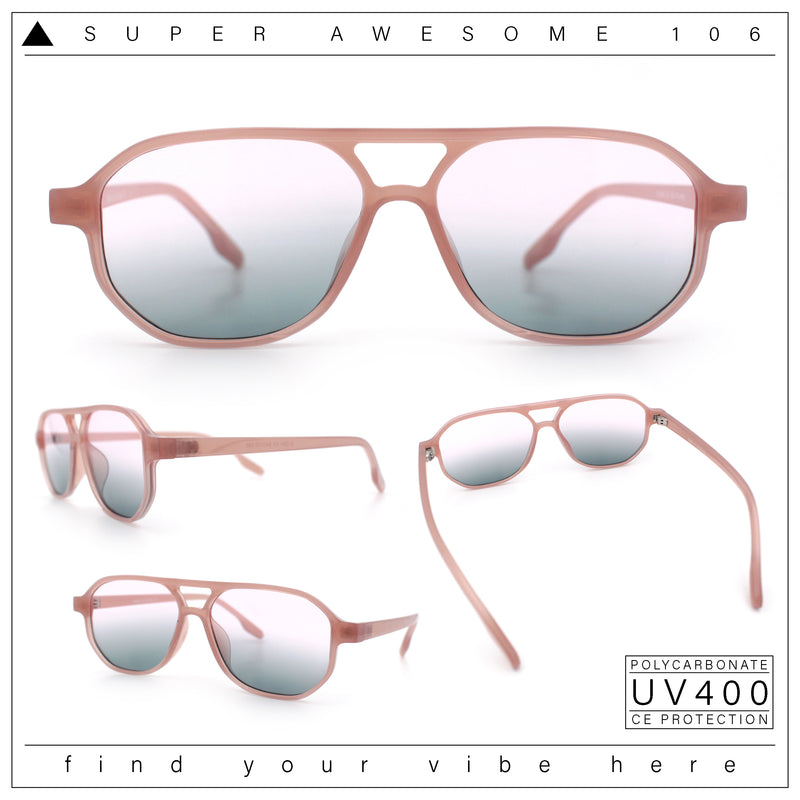 Boho Thin Plastic Racer Retro Color Hipster Fashion Sunglasses