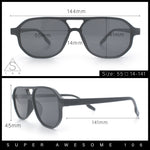 Boho Thin Plastic Racer Retro Color Hipster Fashion Sunglasses