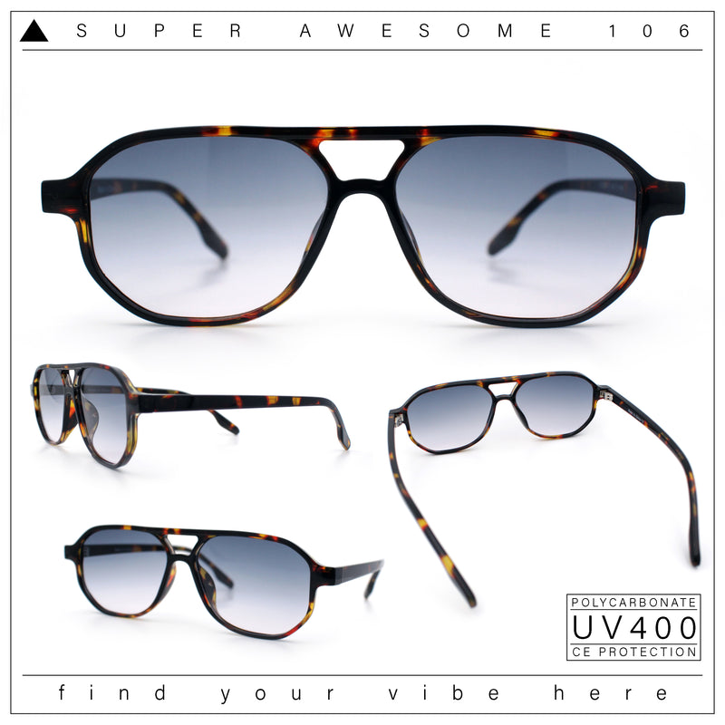 Boho Thin Plastic Racer Retro Color Hipster Fashion Sunglasses