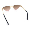 Womens Luxury Fashion Rimless Triangular Designer Sunglasses