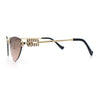 Womens Luxury Fashion Rimless Triangular Designer Sunglasses