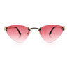 Womens Luxury Fashion Rimless Triangular Designer Sunglasses