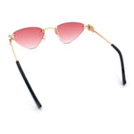 Womens Luxury Fashion Rimless Triangular Designer Sunglasses