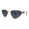 Womens Luxury Fashion Rimless Triangular Designer Sunglasses