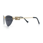 Womens Luxury Fashion Rimless Triangular Designer Sunglasses