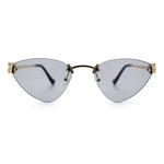 Womens Luxury Fashion Rimless Triangular Designer Sunglasses