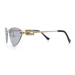 Womens Luxury Fashion Rimless Triangular Designer Sunglasses