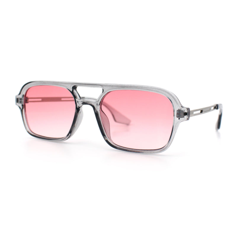Hipster Hustler Pop Color Plastic Flat Top Racer Fashion Sunglasses